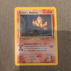 Pokemon TCG Blaine's Moltres 1/132 Gym Challenge Holo Rare 2000 English - Image 1