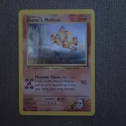 Pokemon TCG Blaine's Moltres 1/132 Gym Challenge Holo Rare 2000 English - Image 2