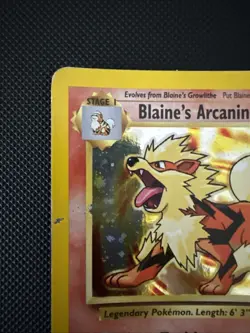 Pokemon TCG Blaine's Arcanine 1/132 Gym Challenge Unlimited Holo Rare ENG 90HP - Image 2