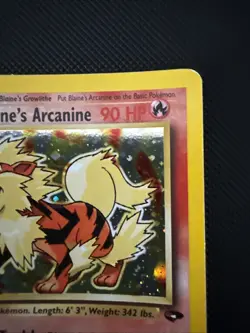 Pokemon TCG Blaine's Arcanine 1/132 Gym Challenge Unlimited Holo Rare ENG 90HP - Image 3