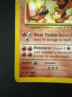 Pokemon TCG Blaine's Arcanine 1/132 Gym Challenge Unlimited Holo Rare ENG 90HP - Image 4