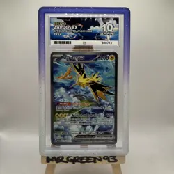 Pokemon TCG Zapdos ex 202/165 SV 151 Special Illustration Rare Holo ACE 10 ⚡ - Image 1