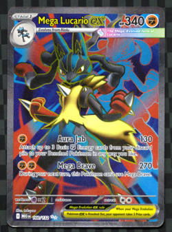 Mega Lucario EX 160/132 Ultra Rare Holo NM Mega Evolutions Full Art Pokemon TCG - Image 1