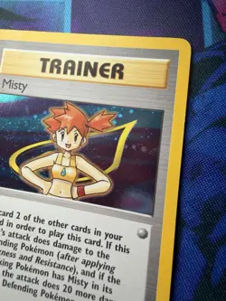 Pokemon TCG Misty Trainer Card Gym Heroes 18/132 Holo Rare LP/NM - Image 3
