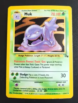 Muk 13/62 | Base Set Fossil | Holo Pokemon Card LP - Image 1