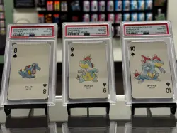 2000 Pokemon Gold Playing Card Part2 Totodile, Croconaw, Feraligatr PSA 10 POP 1 - Image 1