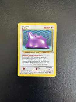 Pokemon TCG Ditto 18/62 Fossil Unlimited Regular Rare 50 HP English 1999 - Image 1