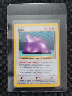 Pokemon fossil red logo 3rd print 1999 2000 Ditto 18/62 - Image 3