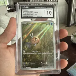 CGC 10! Pokemon TCG Feebas 198/191 Surging Sparks Illustration Rare Holo English - Image 1