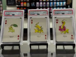 2000 Pokemon Gold Playing Card Part 2 Chikorita, Bayleef, Meganium PSA 10 POP 1 - Image 1