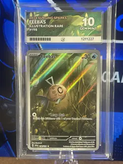 Pokemon TCG Feebas 198/191 Illustration Rare Holo Surging Sparks Ace 10 - Image 1