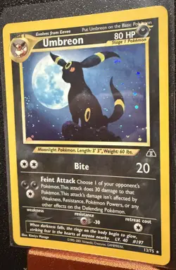 Pokemon TCG Umbreon 13/75 Neo Discovery Holo Rare Unlimited English NM-/LP+ - Image 3