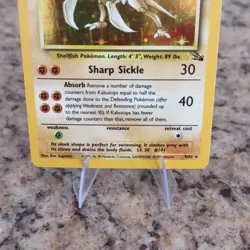 Pokemon TCG Fossil Kabutops 9/62 Holo Rare English 1999 Unlimited 60 HP - Image 2