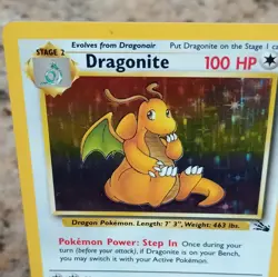 Pokemon TCG Fossil Dragonite 4/62 Holo Rare English 1999 WOTC 100 HP Unlimited - Image 2