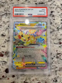 PSA 10 Pikachu ex 057/191 Ultra Rare Surging Sparks SSP Pokemon Card GEM MINT - Image 1