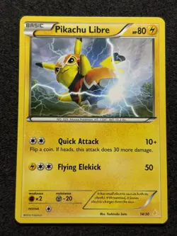 Pokemon TCG - Pikachu Libre - Trainer Kit Set - 14/30 - Non-Holo Card LP - Image 1