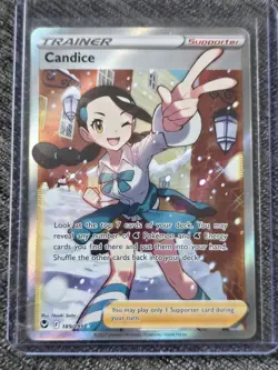 Pokemon TCG Candice Full Art Trainer Silver Tempest Holo Card 189/195 Mint - Image 1