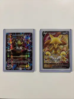 Pokemon TCG Holo Ultra Rare Full Art 2 Card Lot M Alakazam EX /Alakazam V NM - Image 1