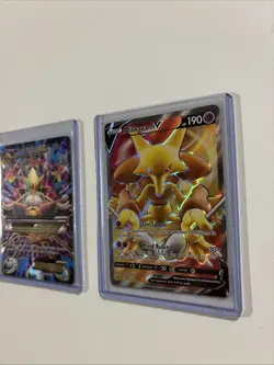 Pokemon TCG Holo Ultra Rare Full Art 2 Card Lot M Alakazam EX /Alakazam V NM - Image 2