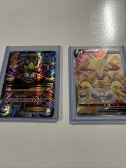 Pokemon TCG Holo Ultra Rare Full Art 2 Card Lot M Alakazam EX /Alakazam V NM - Image 4