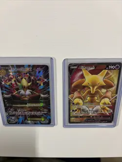 Pokemon TCG Holo Ultra Rare Full Art 2 Card Lot M Alakazam EX /Alakazam V NM - Image 5