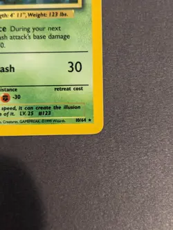 Pokemon TCG English Card Jungle No Symbol Error Scyther 10/64 Holo Rare - Image 4