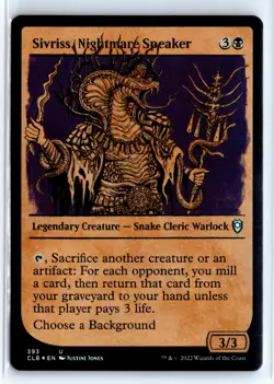 FOIL Sivriss, Nightmare Speaker 393 Baldur's Gate - MTG Magic the Gathering Card - Image 1