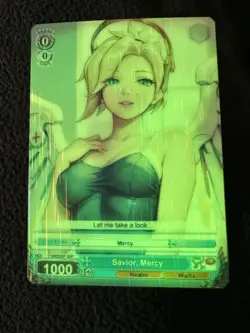Mercy Full Art Anime Story Pokemon Waifu Trading Card Holofoil Glow In Dark - Image 2