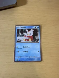 Delibird PAL 2025 Pokemon Holiday Stamped Promo Cards 046/193 Holiday - Image 1
