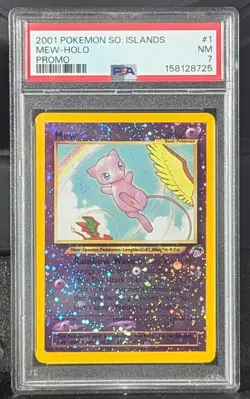 2001 POKEMON SOUTHERN ISLANDS PROMO #1 MEW-HOLO PSA 7 NM - Image 1