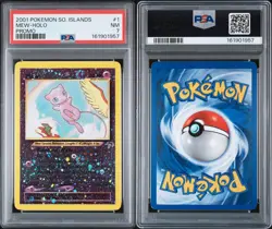2001 POKEMON SOUTHERN ISLANDS PROMO #1 MEW-HOLO PSA 7 *DOUBLE SWIRL* - Image 2