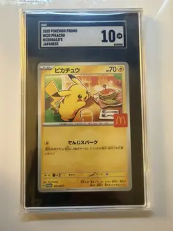 2025 POKEMON JAPANESE M-P PROMO MCDONALD'S #020 PIKACHU SGC 10 GEM MINT - Image 1