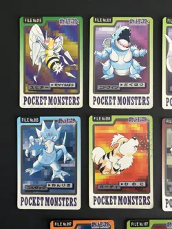 1997 Bandai Carddass File Cards Pokemon Japanese Vintage Lot of 14 Card Lot - Image 3