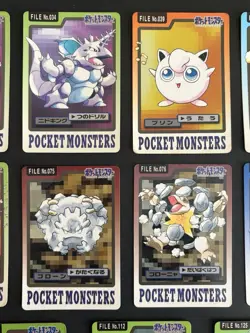 1997 Bandai Carddass File Cards Pokemon Japanese Vintage Lot of 14 Card Lot - Image 5