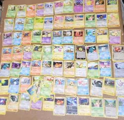 Vtg Pokemon Card Lot 82 Cards Not Graded Sneasel Eavee Gravler Bulbasaur Zangoos - Image 1