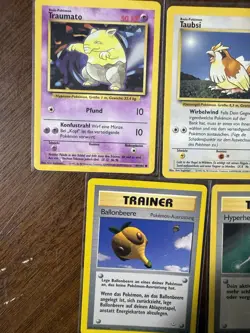 Lot of 5 Vintage Pokemon Cards (German) Ivysaur Drowzee Pidgey & 2 Trainers - Image 2