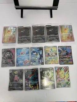 Pokemon TCG 14 cards Lot ( 9 IR and 5 Promos Etbs ) NM - Image 1