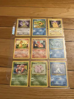 Lot of 9 Pokemon Cards From 1999 - Preowned Vintage Cards - Image 1