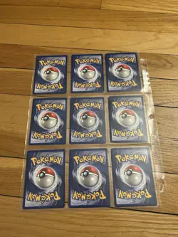 Lot of 9 Pokemon Cards From 1999 - Preowned Vintage Cards - Image 2