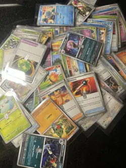 SASA Lot Of 100 Pokemon Cards Basic Trainer Stage 1 With One Grain Silver Bar - Image 1