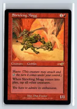 SHRIEKING MOGG - MTG Magic the Gathering Card - Nemesis - Rare - Image 1