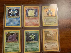 Lot of 6 vintage Pokemon cards-poliwrath, ninetails, scyther, muk, Magneton - Image 1