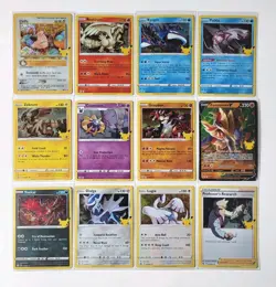 (12) Pokemon TCG 25th Anniversary Celebrations Card Lot LP-NM Pokemon Cards - Image 1