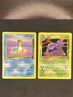Pokemon TCG 1999 Vintage Fossil Lot- 20 Cards Lapras Muk Kabuto Slowpoke LP - Image 2