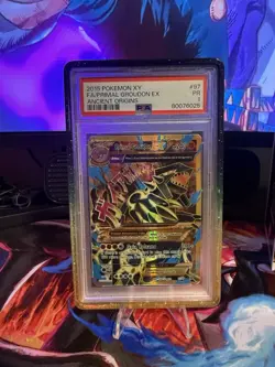 Pokemon Primal Groudon-EX 97/98 XY Ancient Origins Full Art Holo PSA 1 - Image 1