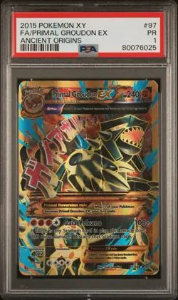 Pokemon Primal Groudon-EX 97/98 XY Ancient Origins Full Art Holo PSA 1 - Image 3