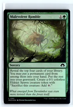 FOIL Malevolent Rumble Modern Horizons 3 - MTG Magic the Gathering Card - Image 1
