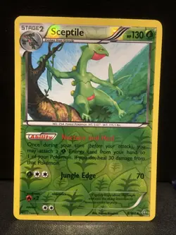 Pokemon TCG Sceptile Primal Clash 8/160 Reverse Holo Rare Nm - Image 1