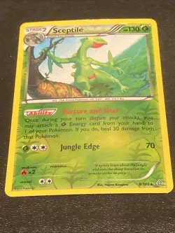 Pokemon TCG Sceptile Primal Clash 8/160 Reverse Holo Rare Nm - Image 3