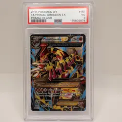 PSA 3 Primal Groudon EX #151 2015 Pokemon XY Primal Clash Holo Full Art FA - Image 1